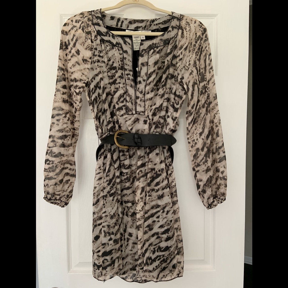 Max Studio Animal Print Dress with Belt